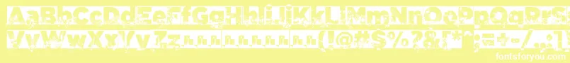 フォントC.A.GarrutasFont – 黄色い背景に白い文字