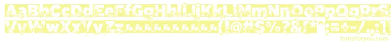 C.A.GarrutasFont Font – Yellow Fonts on White Background