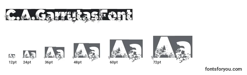 C.A.GarrutasFont Font Sizes