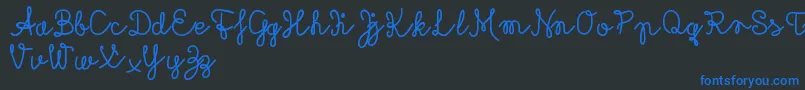 Rubicandemo Font – Blue Fonts on Black Background