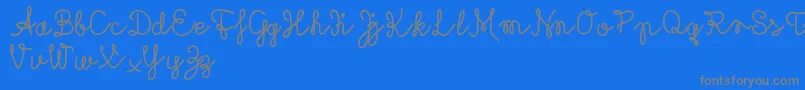 Rubicandemo-Schriftart – Graue Schriften auf blauem Hintergrund