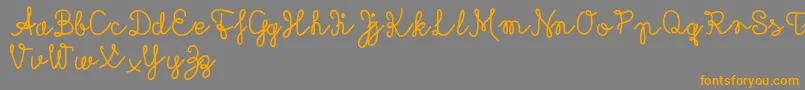 Rubicandemo-Schriftart – Orangefarbene Schriften auf grauem Hintergrund