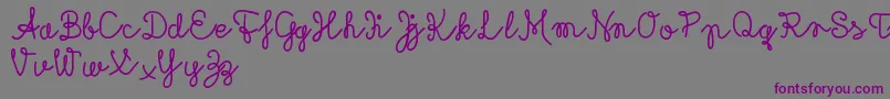 Rubicandemo-Schriftart – Violette Schriften auf grauem Hintergrund