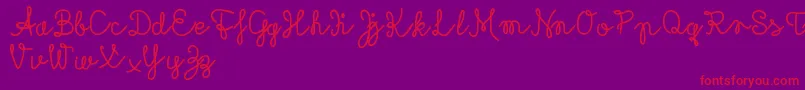 Rubicandemo Font – Red Fonts on Purple Background