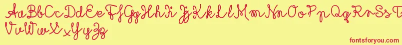 Rubicandemo Font – Red Fonts on Yellow Background