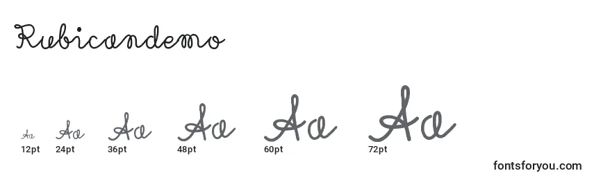 Rubicandemo Font Sizes