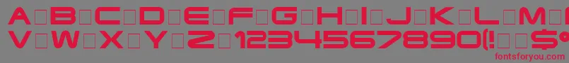 EyechartDisplayCapsSsi Font – Red Fonts on Gray Background