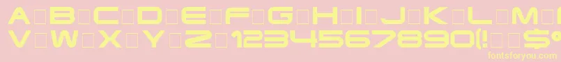 EyechartDisplayCapsSsi Font – Yellow Fonts on Pink Background