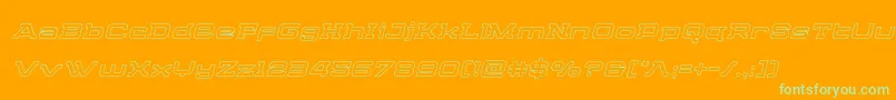 Cydoniacenturyoutital Font – Green Fonts on Orange Background
