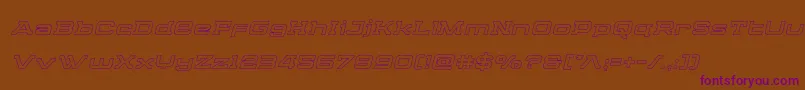 Cydoniacenturyoutital Font – Purple Fonts on Brown Background