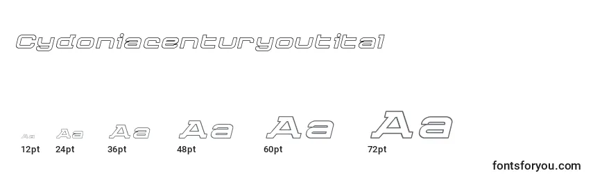 Cydoniacenturyoutital Font Sizes