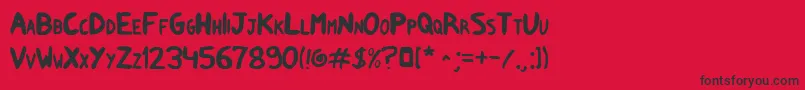 Police Sharksupahfx – polices noires sur fond rouge