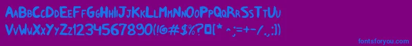 Sharksupahfx Font – Blue Fonts on Purple Background