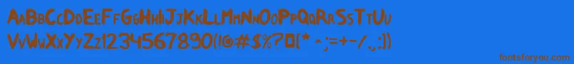 Sharksupahfx Font – Brown Fonts on Blue Background