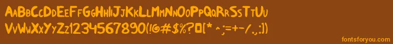 Sharksupahfx Font – Orange Fonts on Brown Background