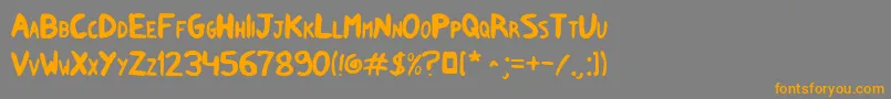 Sharksupahfx Font – Orange Fonts on Gray Background