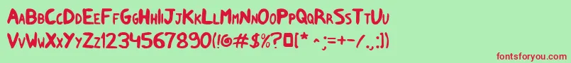 Sharksupahfx Font – Red Fonts on Green Background