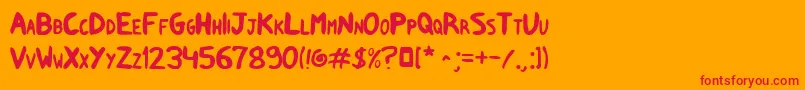 Sharksupahfx-fontti – punaiset fontit oranssilla taustalla