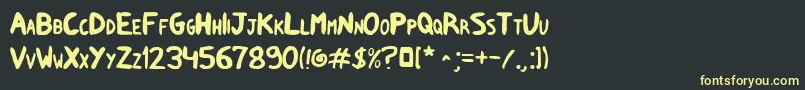 Sharksupahfx Font – Yellow Fonts on Black Background