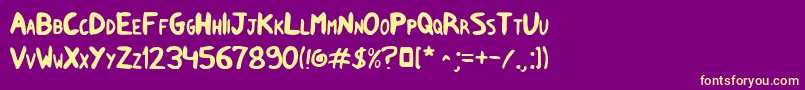 Czcionka Sharksupahfx – żółte czcionki na fioletowym tle