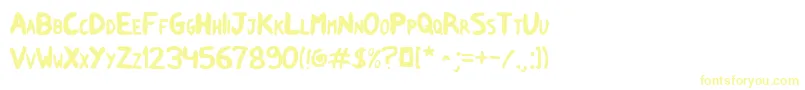 Więcej informacji o czcionce Sharksupahfx Czcionka Sharksupahfx – żółte czcionki