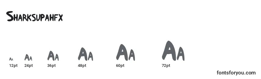 Размеры шрифта Sharksupahfx