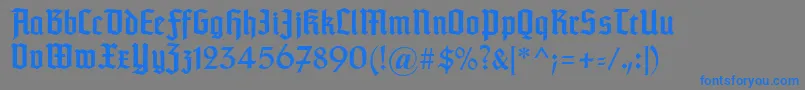 Typographertexturunz1 Font – Blue Fonts on Gray Background