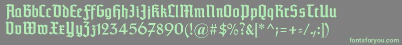 Fonte Typographertexturunz1 – fontes verdes em um fundo cinza