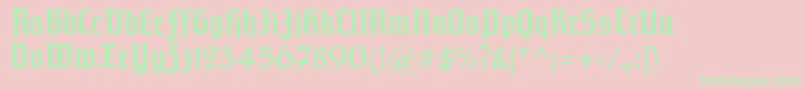 Typographertexturunz1 Font – Green Fonts on Pink Background