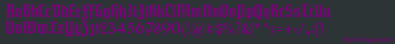 Czcionka Typographertexturunz1 – fioletowe czcionki na czarnym tle