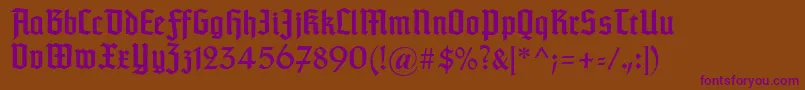 Шрифт Typographertexturunz1 – фиолетовые шрифты на коричневом фоне