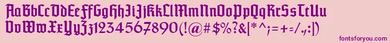 Typographertexturunz1-Schriftart – Violette Schriften auf rosa Hintergrund