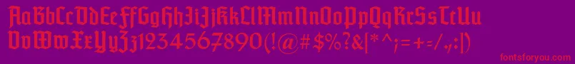 fuente Typographertexturunz1 – Fuentes Rojas Sobre Fondo Morado