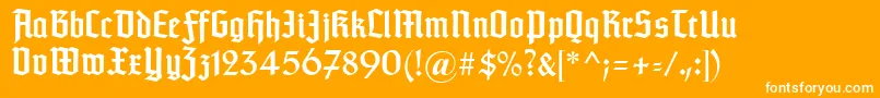 Fonte Typographertexturunz1 – fontes brancas em um fundo laranja