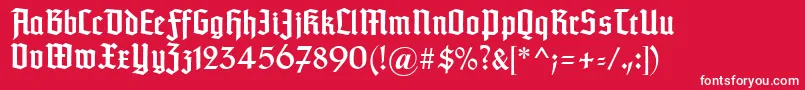 Typographertexturunz1 Font – White Fonts on Red Background