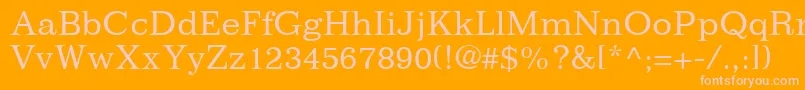 Подробнее о шрифте ImpressumLtRoman Шрифт ImpressumLtRoman – розовые шрифты на оранжевом фоне
