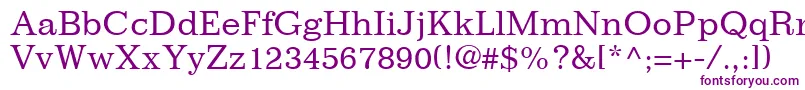 ImpressumLtRoman Font – Purple Fonts on White Background