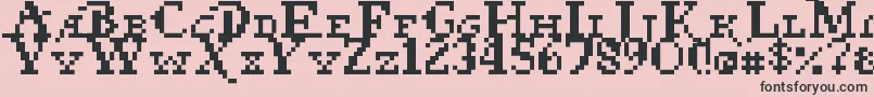 Pixel Pirate Font – Black Fonts on Pink Background
