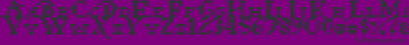 フォントPixel Pirate – 紫の背景に黒い文字