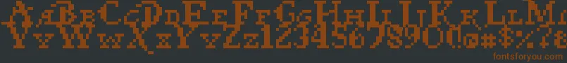 Pixel Pirate-fontti – ruskeat fontit mustalla taustalla