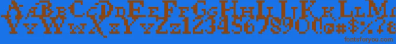 Pixel Pirate Font – Brown Fonts on Blue Background