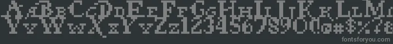Pixel Pirate Font – Gray Fonts on Black Background