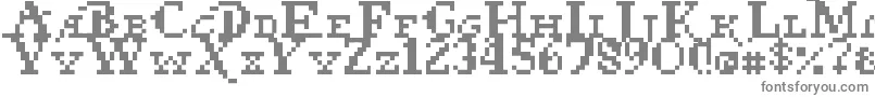 Pixel Pirate Font – Gray Fonts on White Background