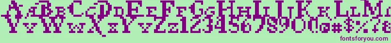Pixel Pirate Font – Purple Fonts on Green Background