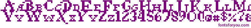 フォントPixel Pirate – 紫色のフォント