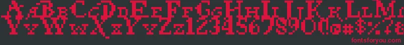 Pixel Pirate-fontti – punaiset fontit mustalla taustalla