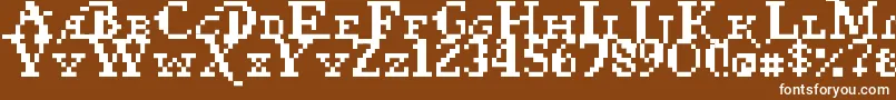 フォントPixel Pirate – 茶色の背景に白い文字