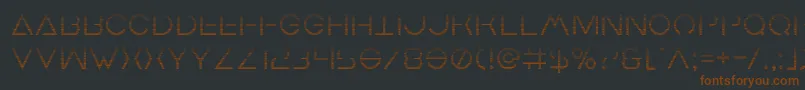 Шрифт Earthorbitergrad – коричневые шрифты на чёрном фоне
