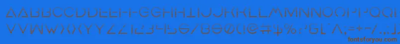 Earthorbitergrad Font – Brown Fonts on Blue Background