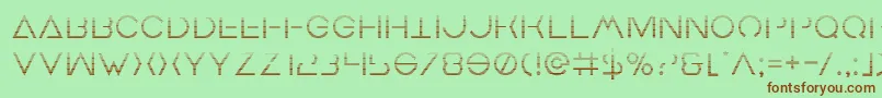 Earthorbitergrad Font – Brown Fonts on Green Background
